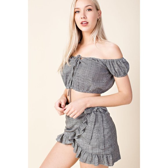 Honey Punch Harmony Ruffled Wrap Skirt, - Picture 7 of 8